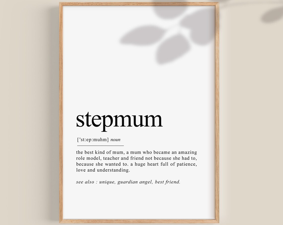 Step Mum Definition Dictionary Art Print