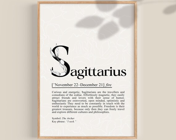 Sagittarius Definition Astrology Art Print