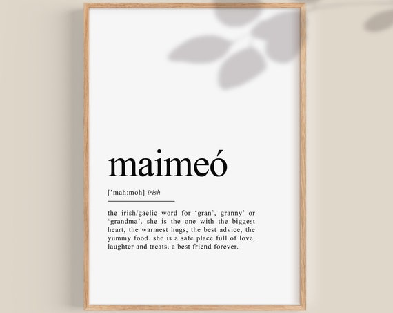 Maimeó Irish Grandmother Gift, Ireland Gaeilge Art Print