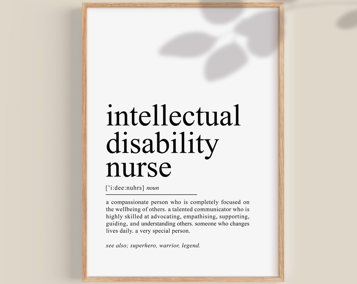 Intellectual Disability Nurse Definition Poster