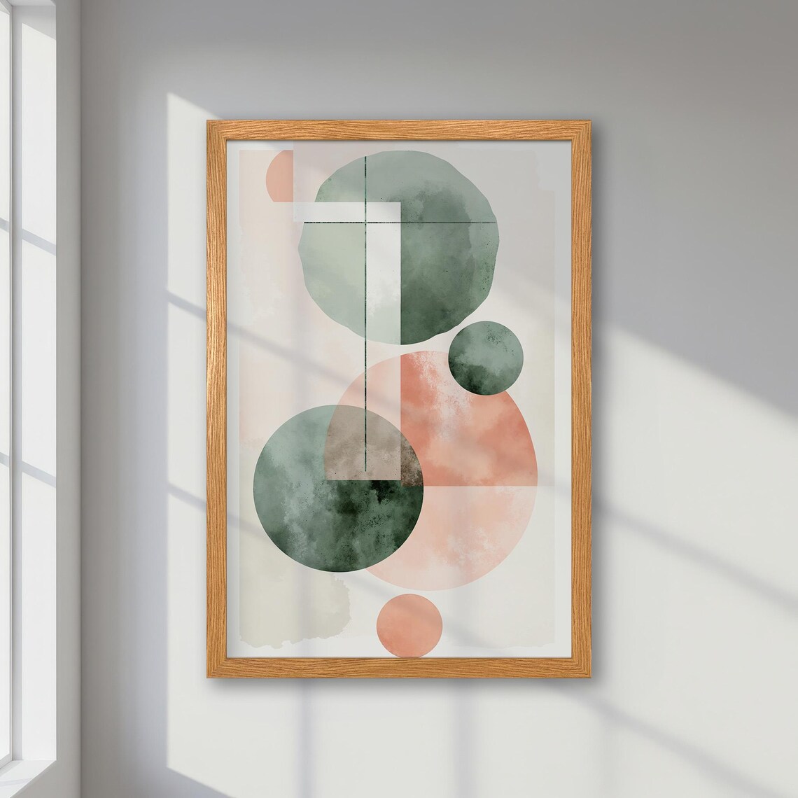 Abstract Poster, Minimalist Geometric Office Decor