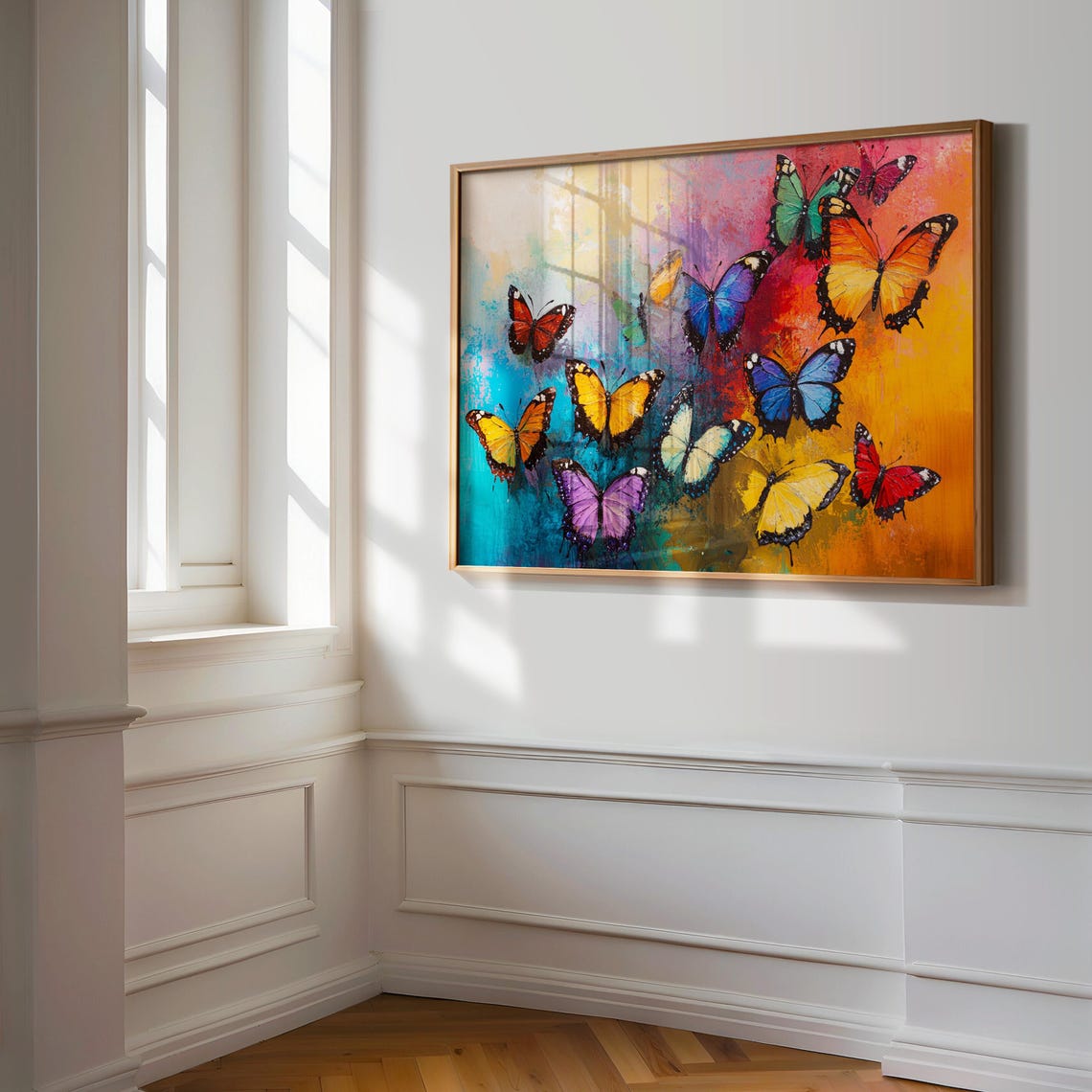 Print Butterfly Portrait Painting Mexican Wall Art New Listing 27 - Image 3