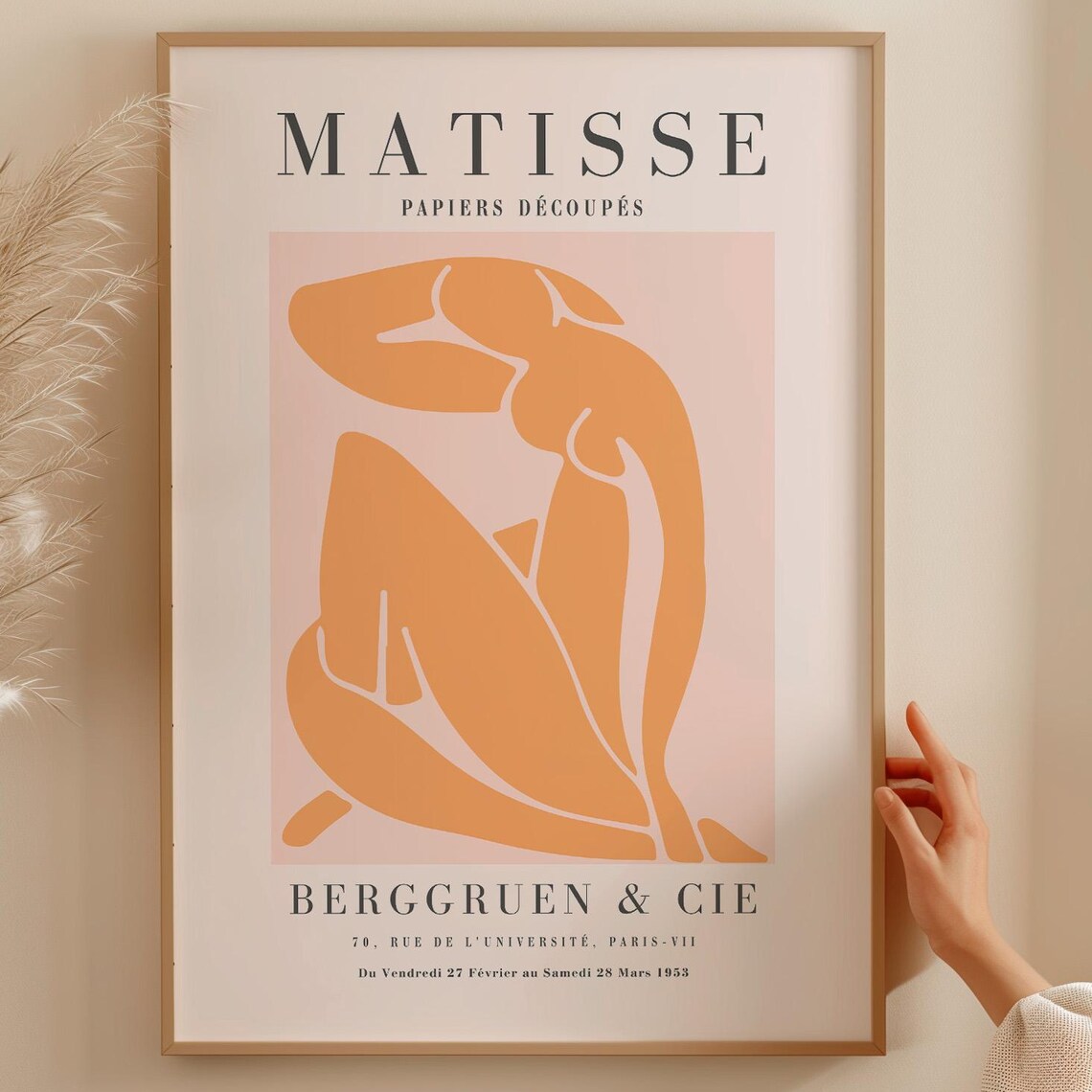 Orange Matisse Print, Mid-Century Modern Art Print