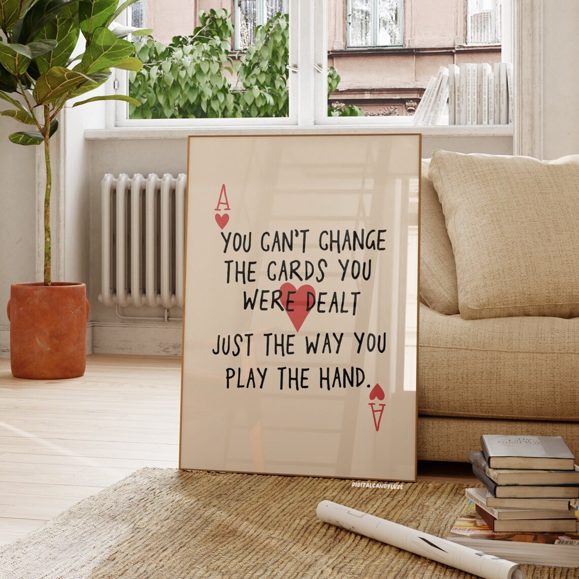 Retro Playing Card Prints, Funky Wall Decor
