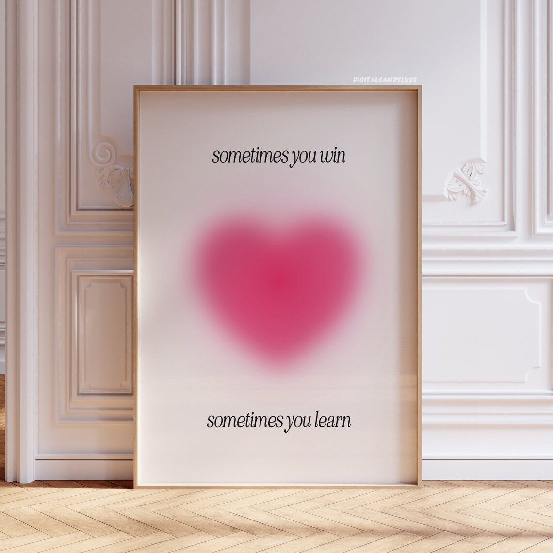 Girly Heart Aura Poster, Retro Preppy Dorm Decor