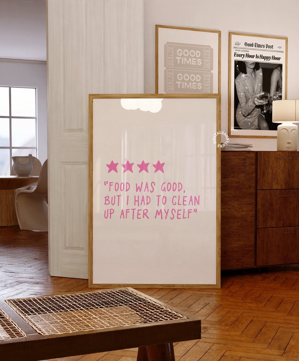 Kitchen Wall Art Prints, Trendy Retro Poster