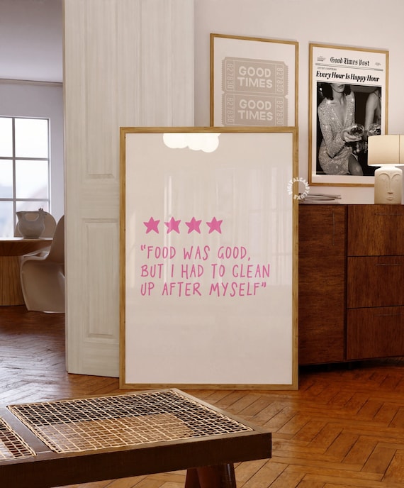 Kitchen Wall Art Prints, Trendy Retro Poster
