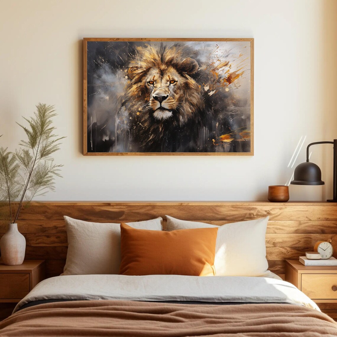 Lion Painting, Animal Wall Art Print for Wildlife Decor - Image 4
