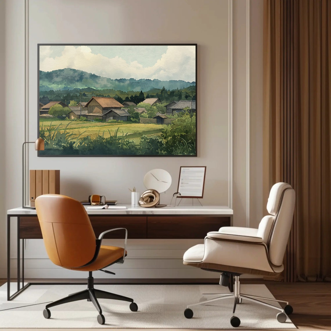 Japan Countryside Watercolour Art Japanese Wall Art Japan Travel Print Wall Art Japanese Culture Ready To Hang - Image 5