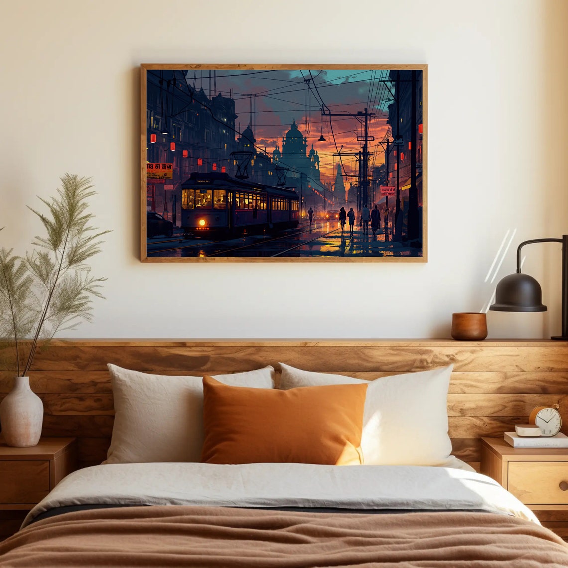 Kolkata Evening Tram Sunset Victoria Memorial Cityscape Poster - Image 4