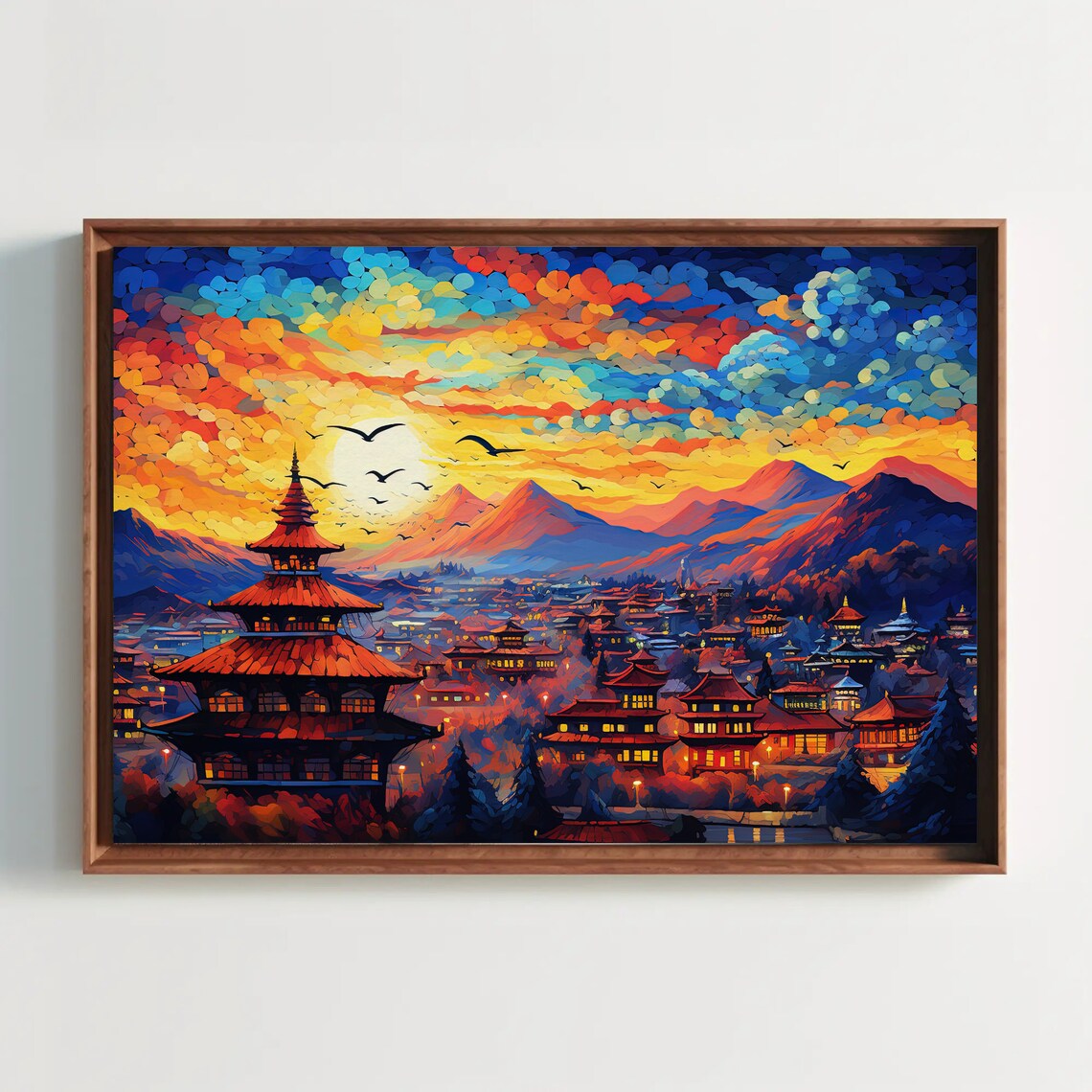 Kathmandu Nepal Travel Poster, Himalayan Decor