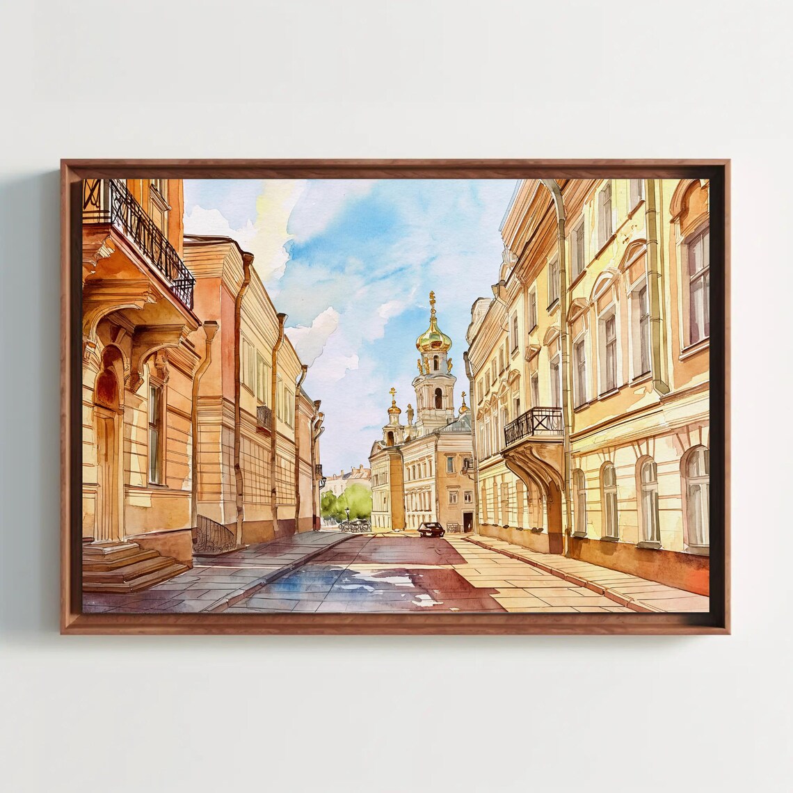 Saint Petersburg Streets Travel Poster, Russian City