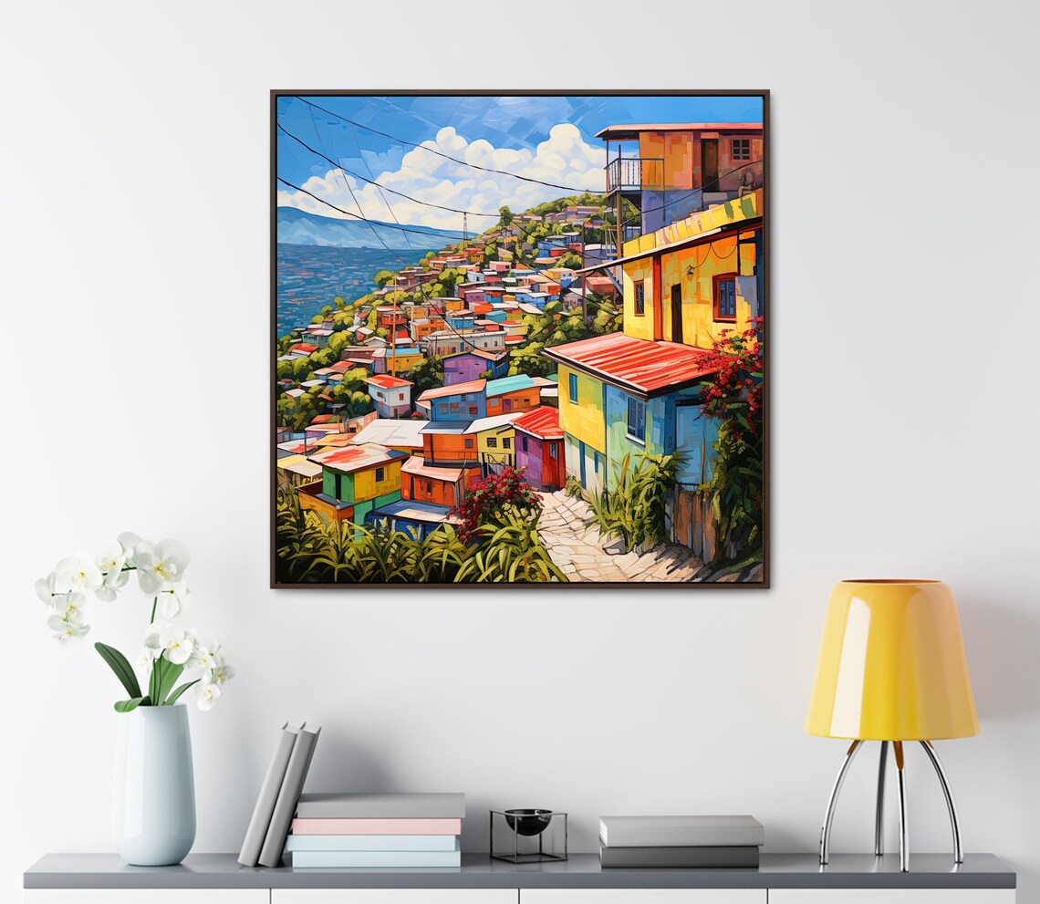 Petionville Haiti Colorful Hillside Town Caribbean Street Art Poster - Image 3