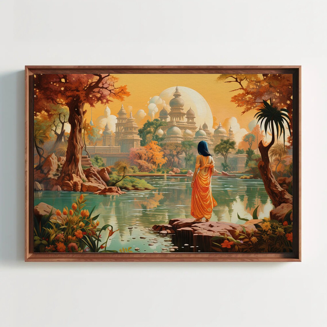 Antarmada Indian Fantasy City Modern Art Print