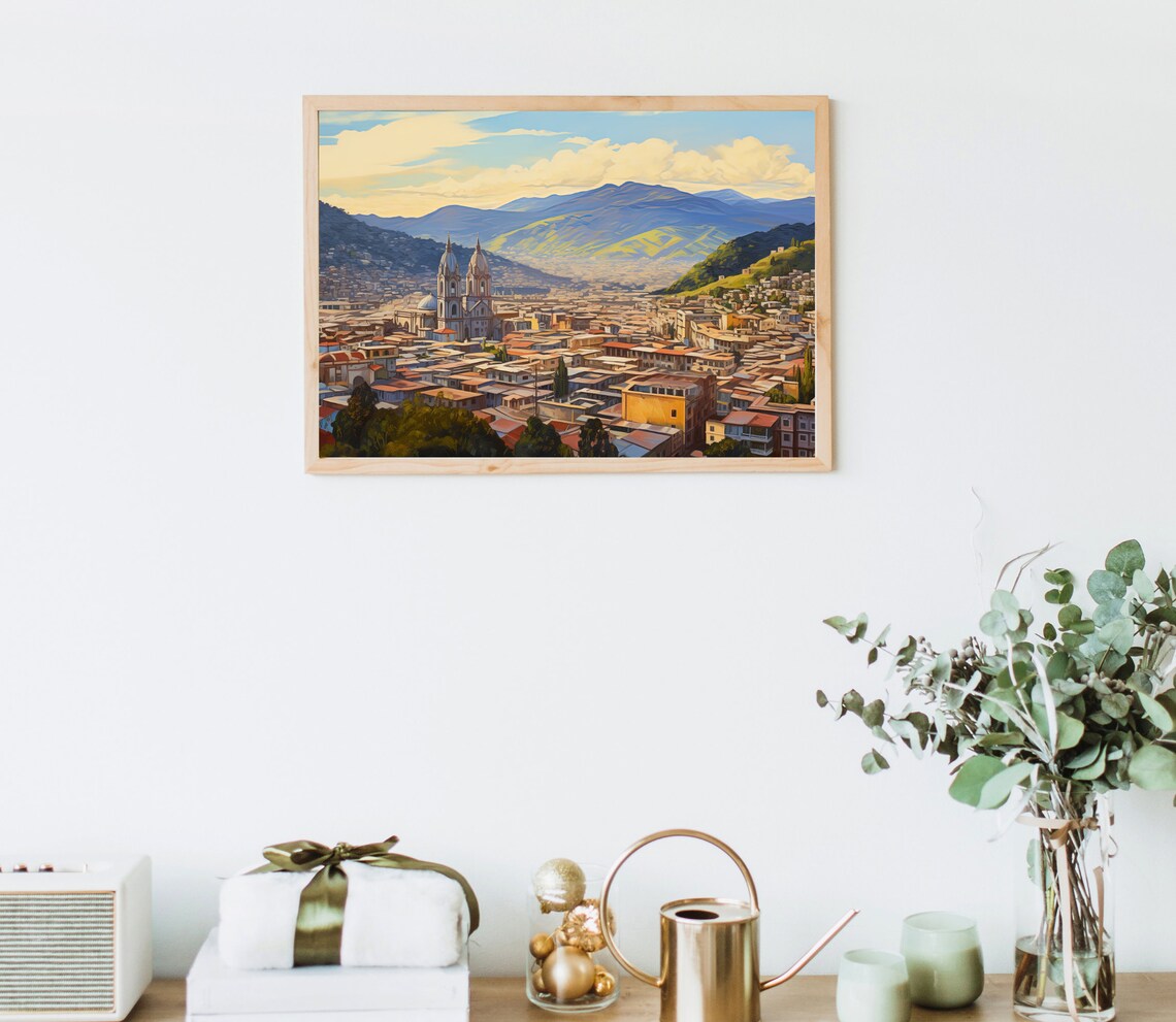 Quito Oil Painting Art Print, Ecuador Home Decor - Image 5