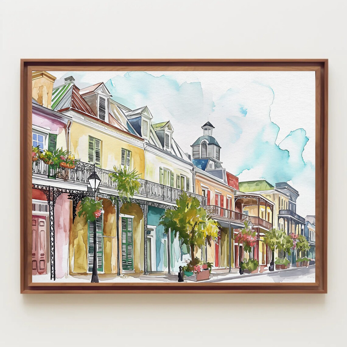 New Orleans French Quarter Travel Poster, Panoramic View - Image 5