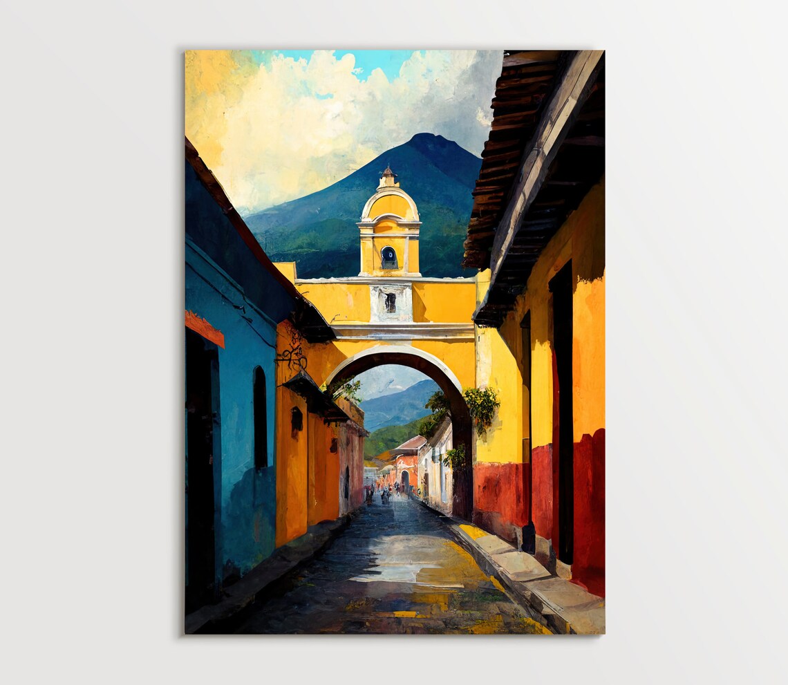 Antigua Guatemala Travel Poster, Guatemala Print - Image 5