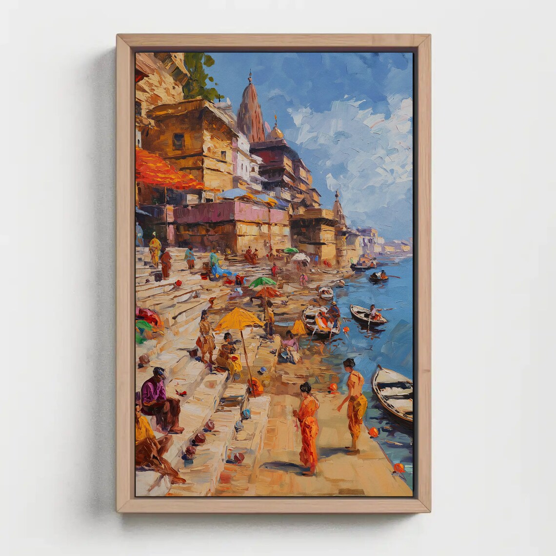 Ghats of Varanasi Art Print, Indian Landscape - Image 5