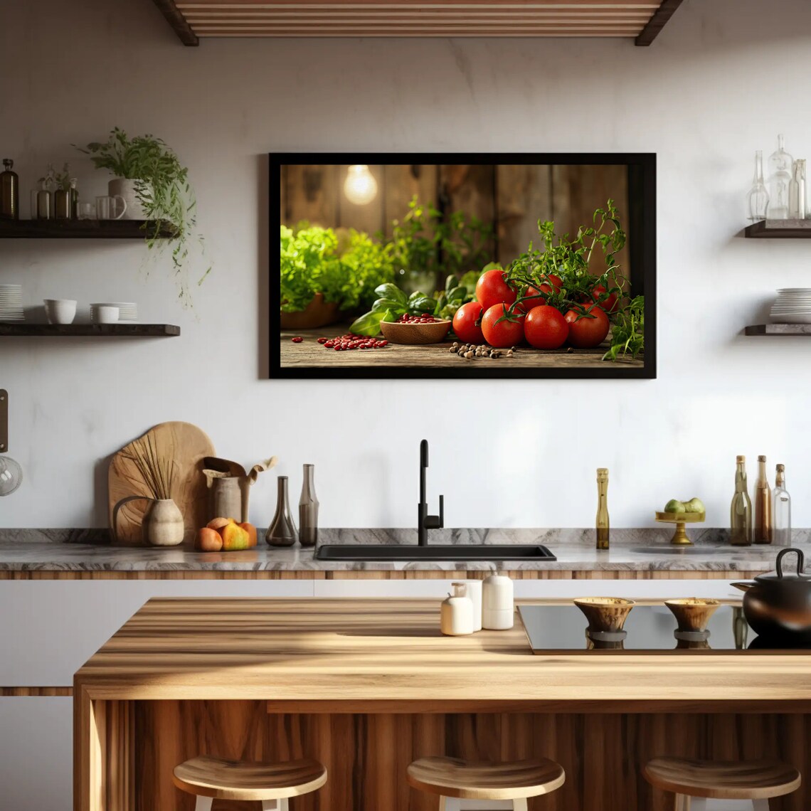 Kitchen Wall Art Tomato Vegetable Decor Ready To Hang Print Restaurant Poster Gift For Her Dinning Room Kitchen Room Decor - Image 4