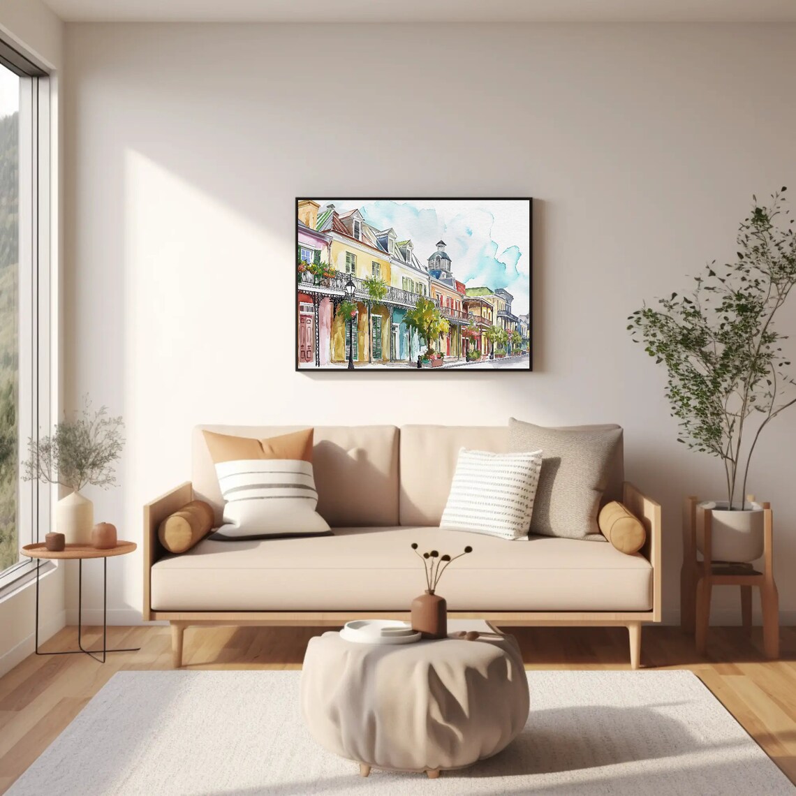 New Orleans French Quarter Travel Poster, Panoramic View - Image 2