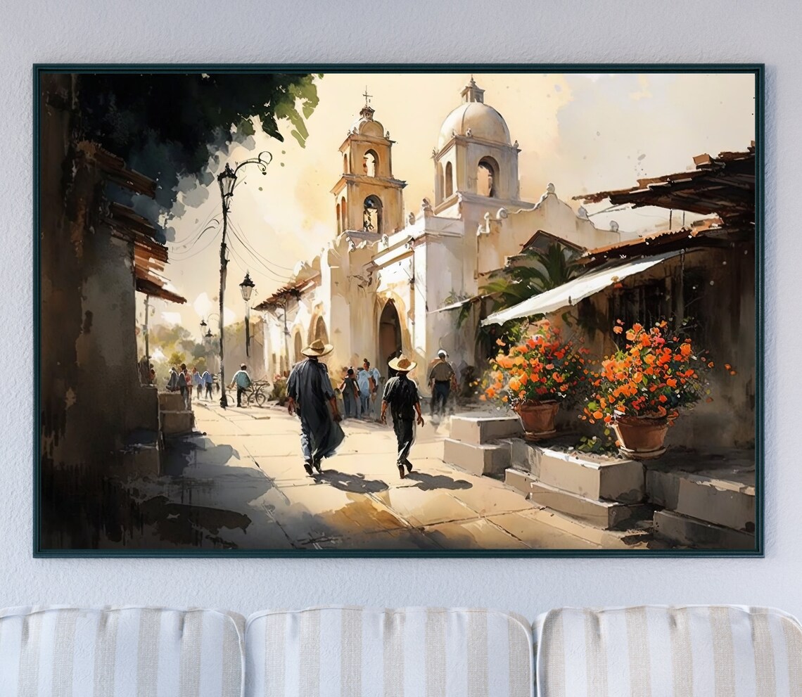 Guanajuato Mexican Town Art Print, Village Scene - Image 4