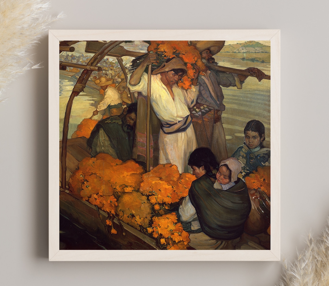 La Ofrenda by Saturnino Herrn, Mexican Vintage Poster