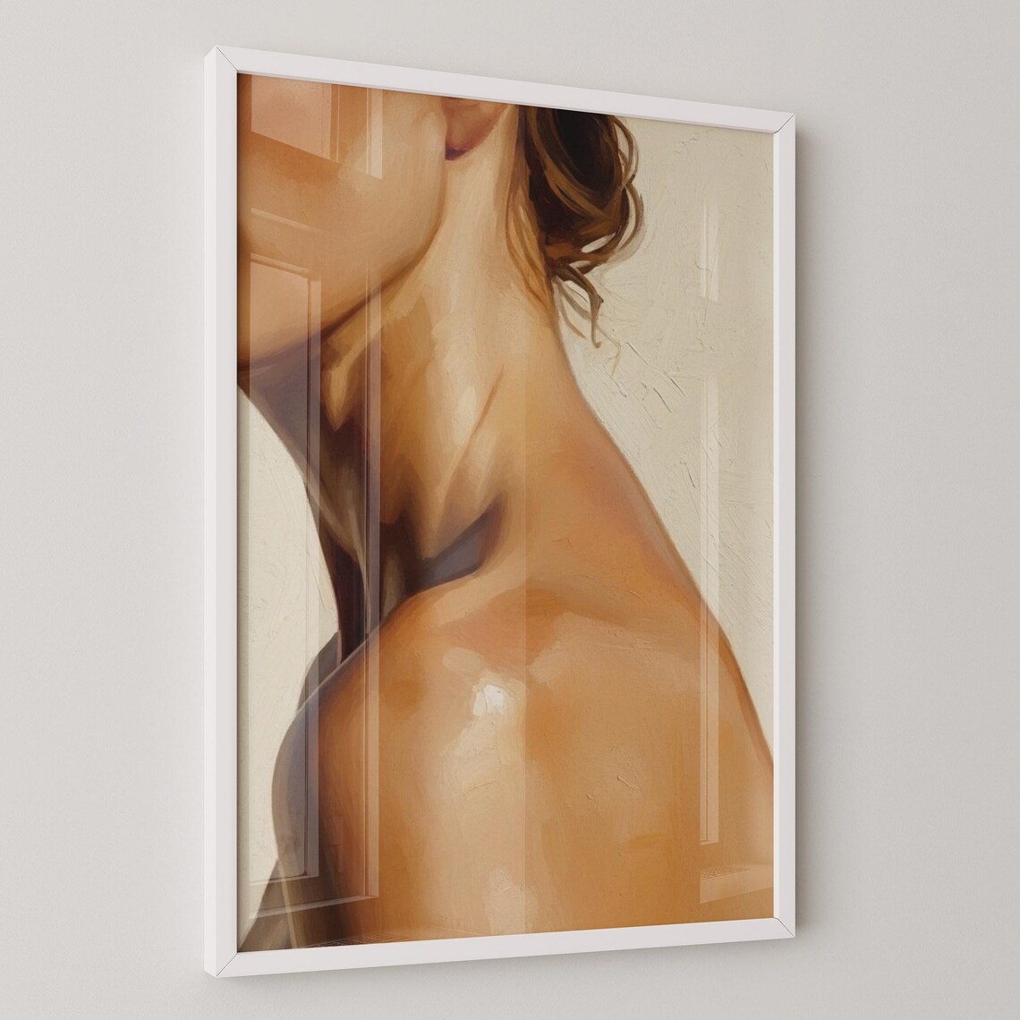 Shoulder And Neck Minimalist Fine Art Closeup Portrait Print