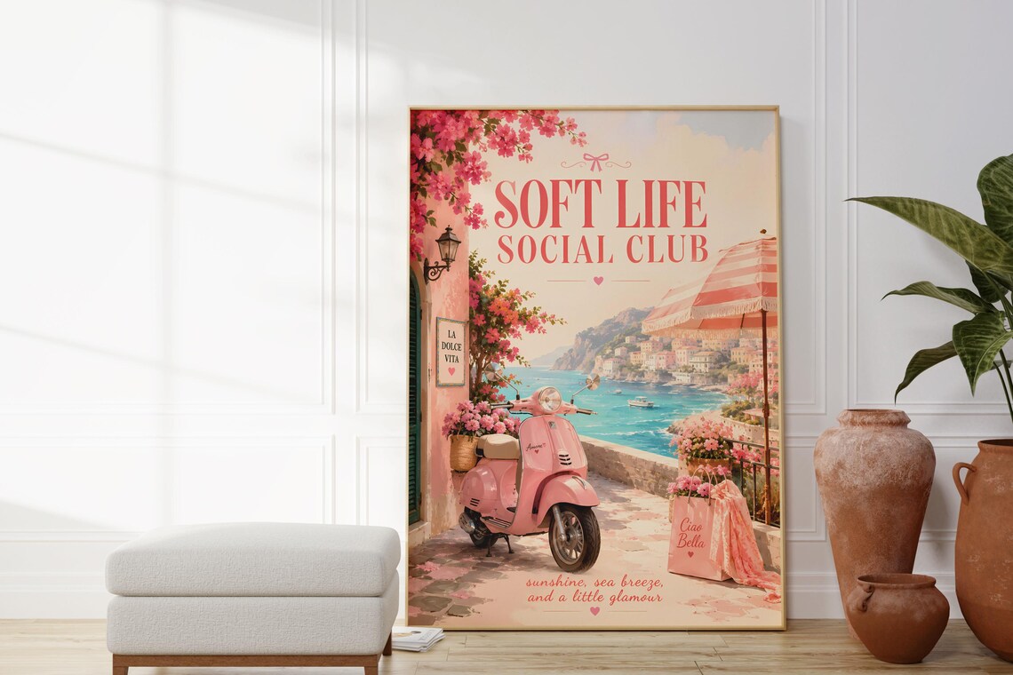 La Dolce Vita Vintage Italian Riviera Poster