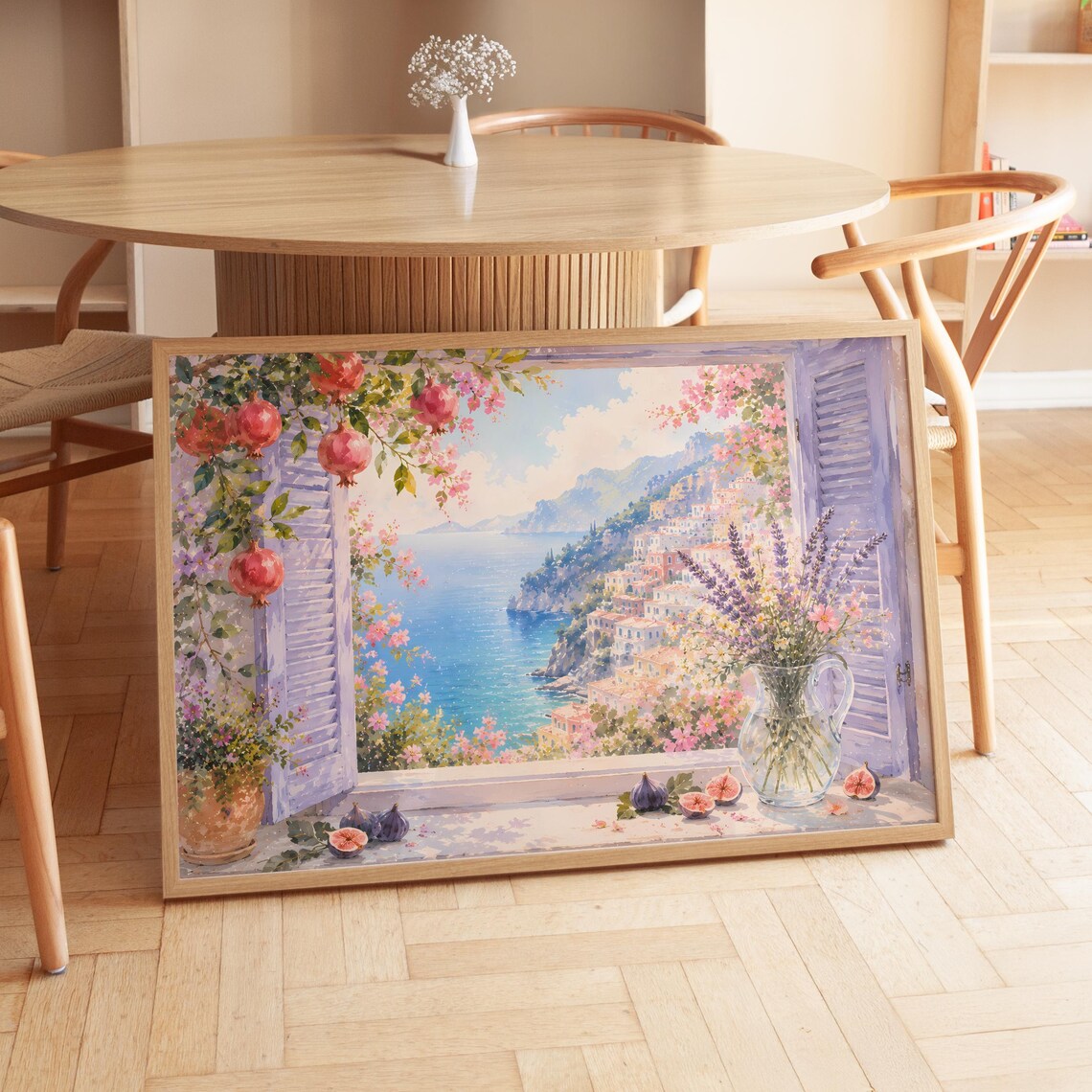Italy Travel Art, Pastel Watercolor Poster