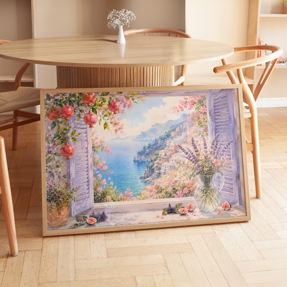 Italy Travel Art, Pastel Watercolor Poster