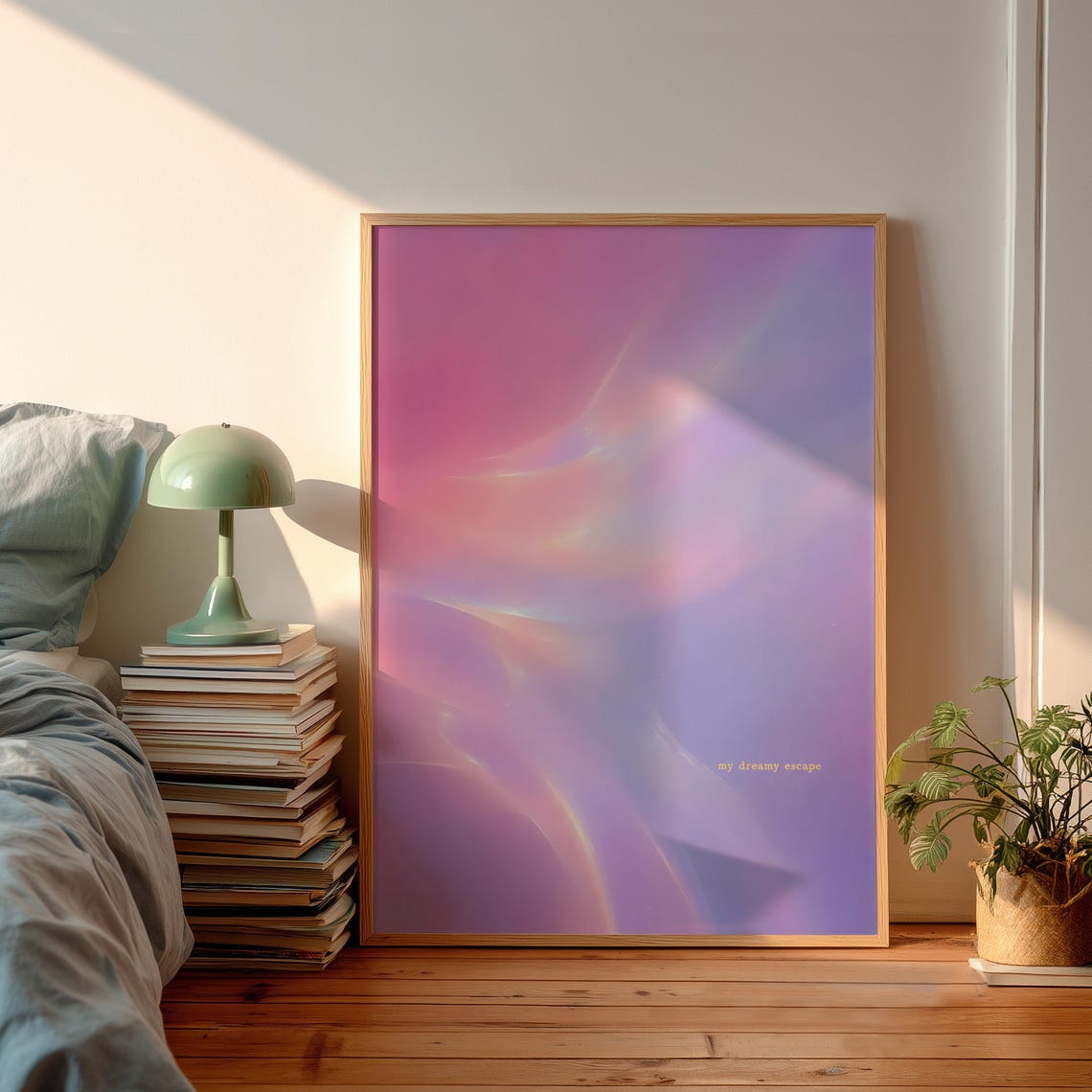 My Dreamy Escape Poster Pastel Pink Purple Ethereal Gradient Aura Art