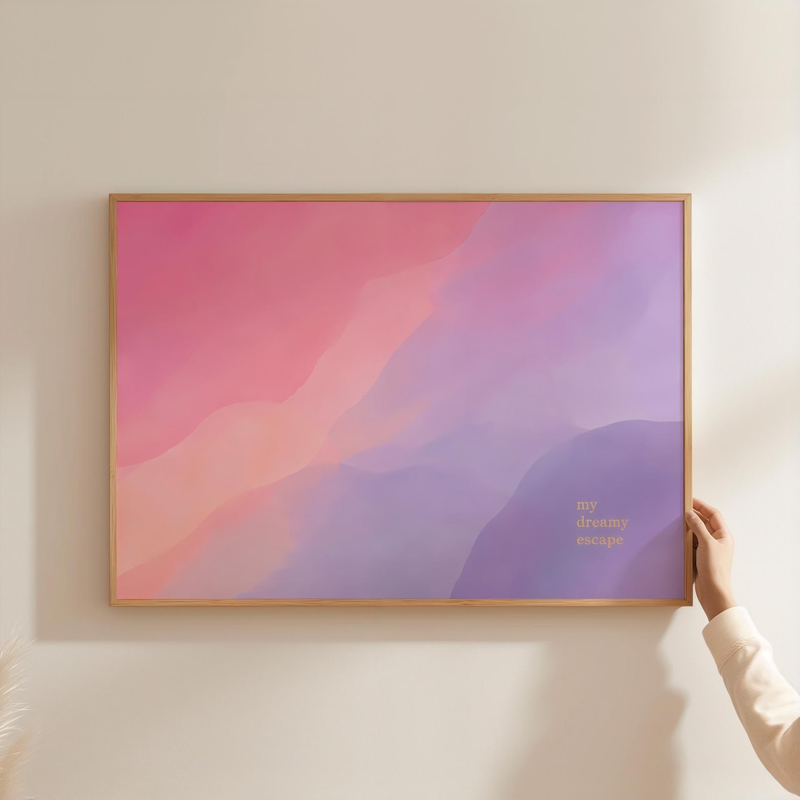 Landscape Aura Gradient Poster, Abstract Watercolor