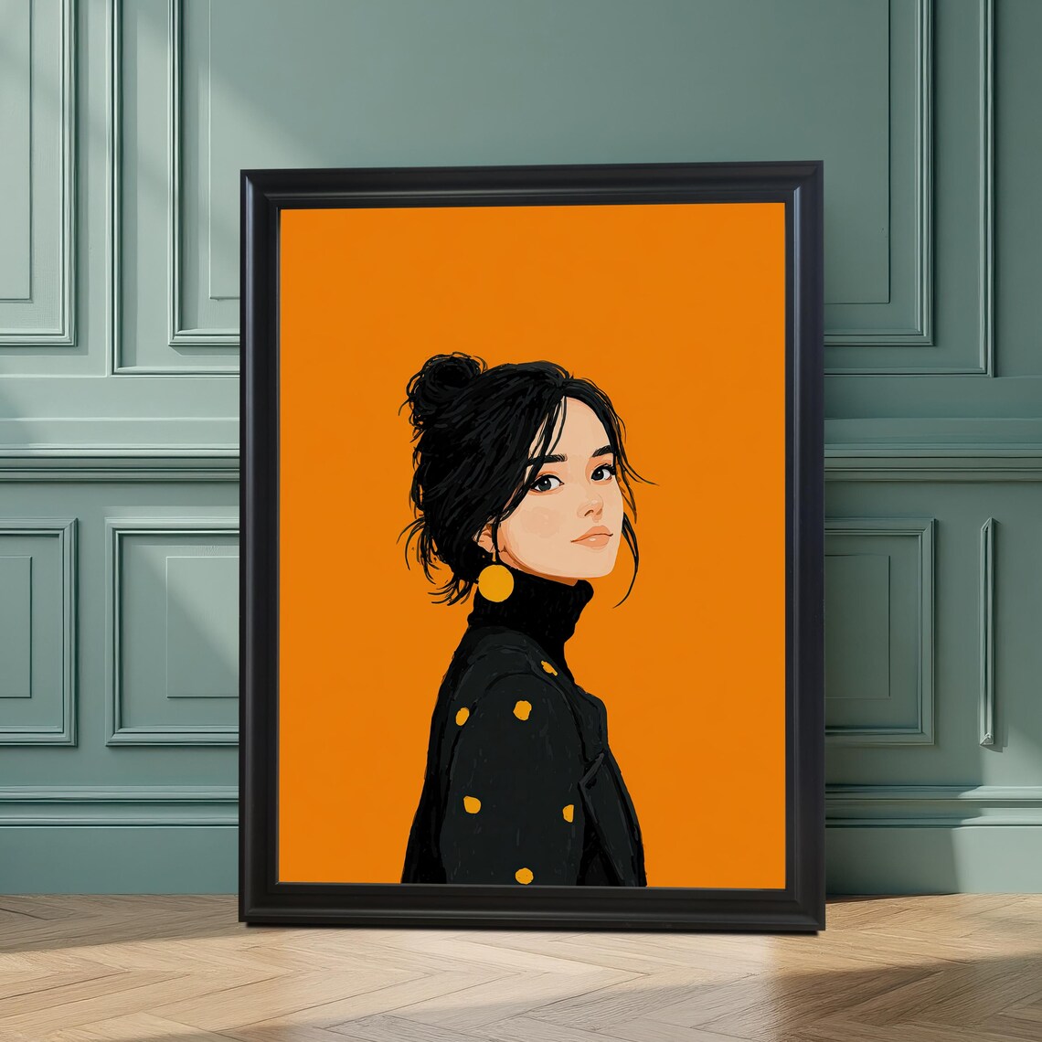 Minimalist Stylized Woman Portrait Art Print