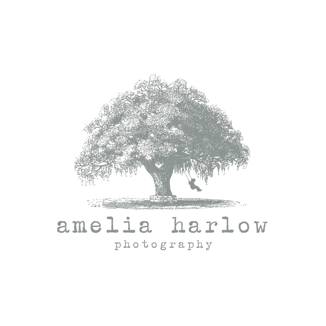 Vintage Tree Swing Logo Art Print, Rustic Design - Image 2