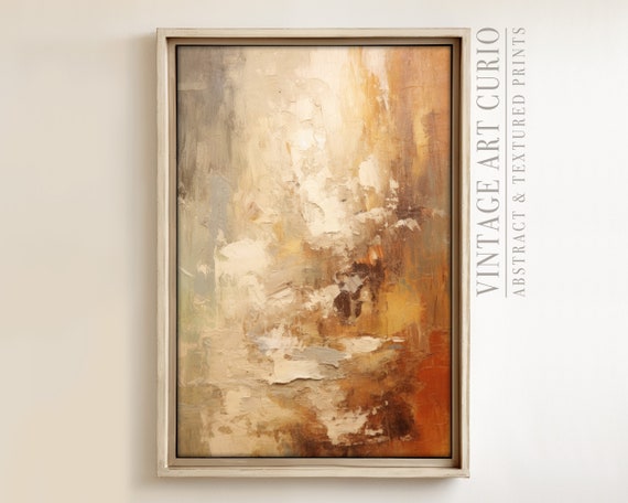 Neutral Abstract Texture Art Print Japandi Boho Decor