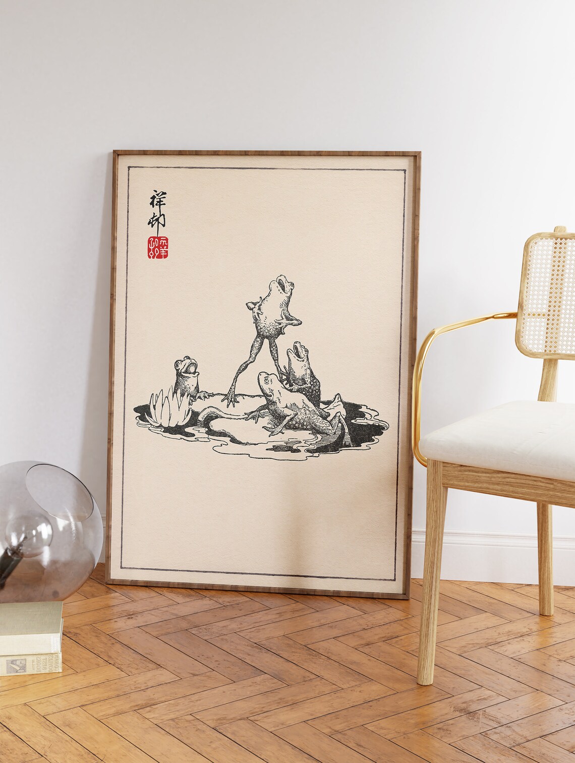 Japanese Frog Ukiyo-E Art Print, Vintage Animal Art - Image 3