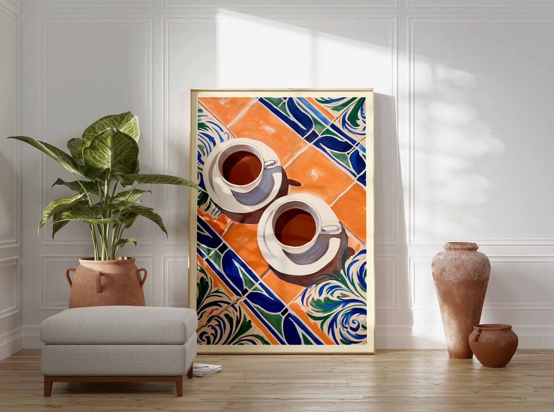 Moroccan Coffee Vintage Poster, Kitchen Wall Art - Image 3