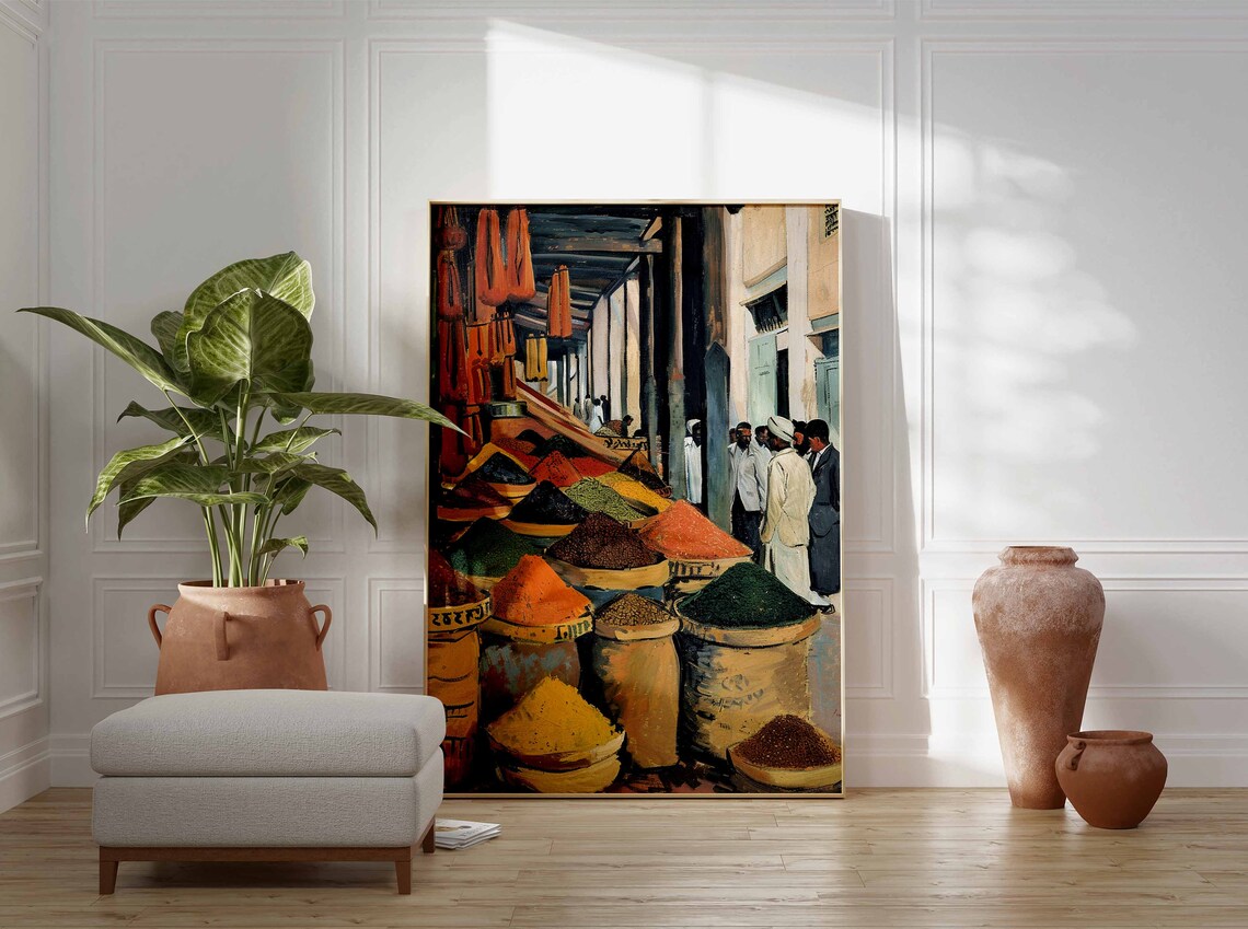 Indian Spice Market Poster Print, Cultural Decor - Image 3