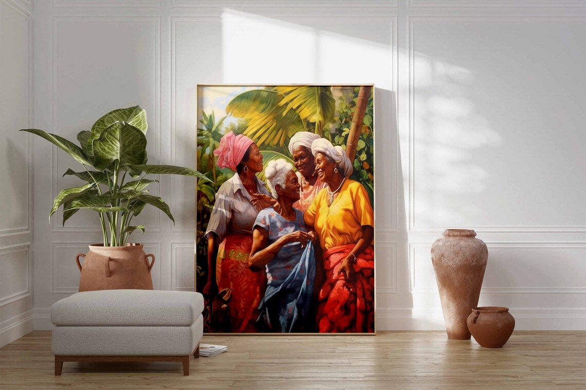 Jamaica Tropical Floral Art Print, Caribbean Decor - Image 2