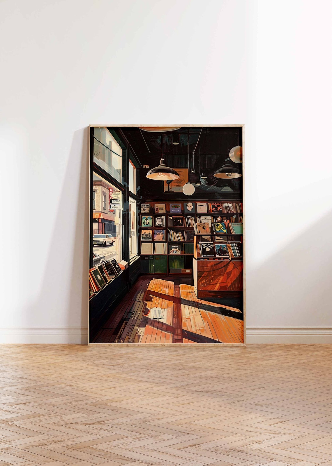 Retro Vinyl Record Store Vintage Music Poster - Image 2