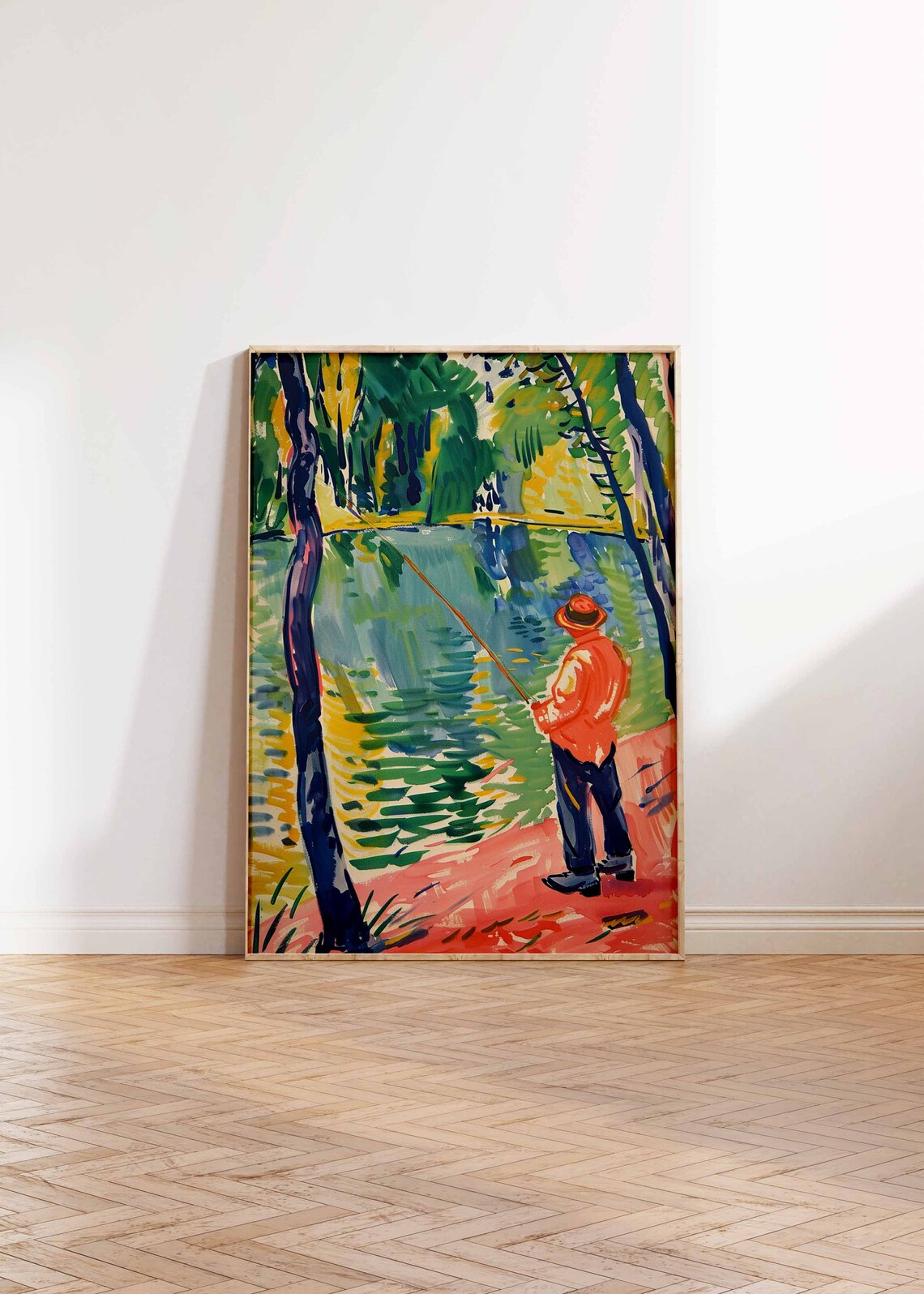 Fishing Poster Fishing Wall Art Gift For Fisherman Angling Art Floral Print Botanical Decor Outdoor Poster Adventure Poster - Image 3