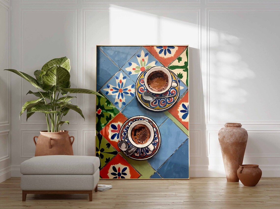 Coffee Poster, Retro Middle Eastern Kitchen Art - Image 3