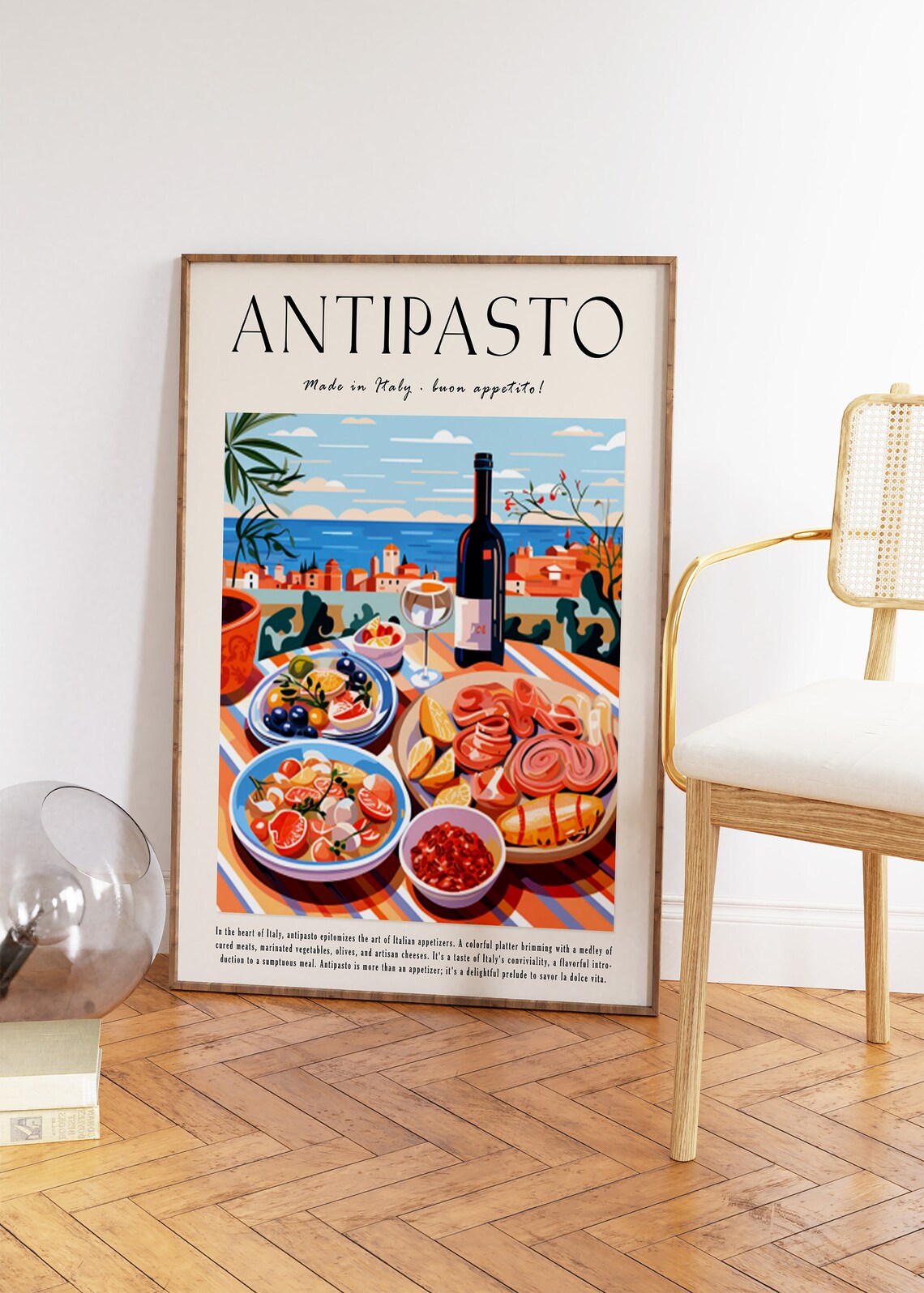 Italian Antipasto Food Poster, Kitchen Art Print - Image 3