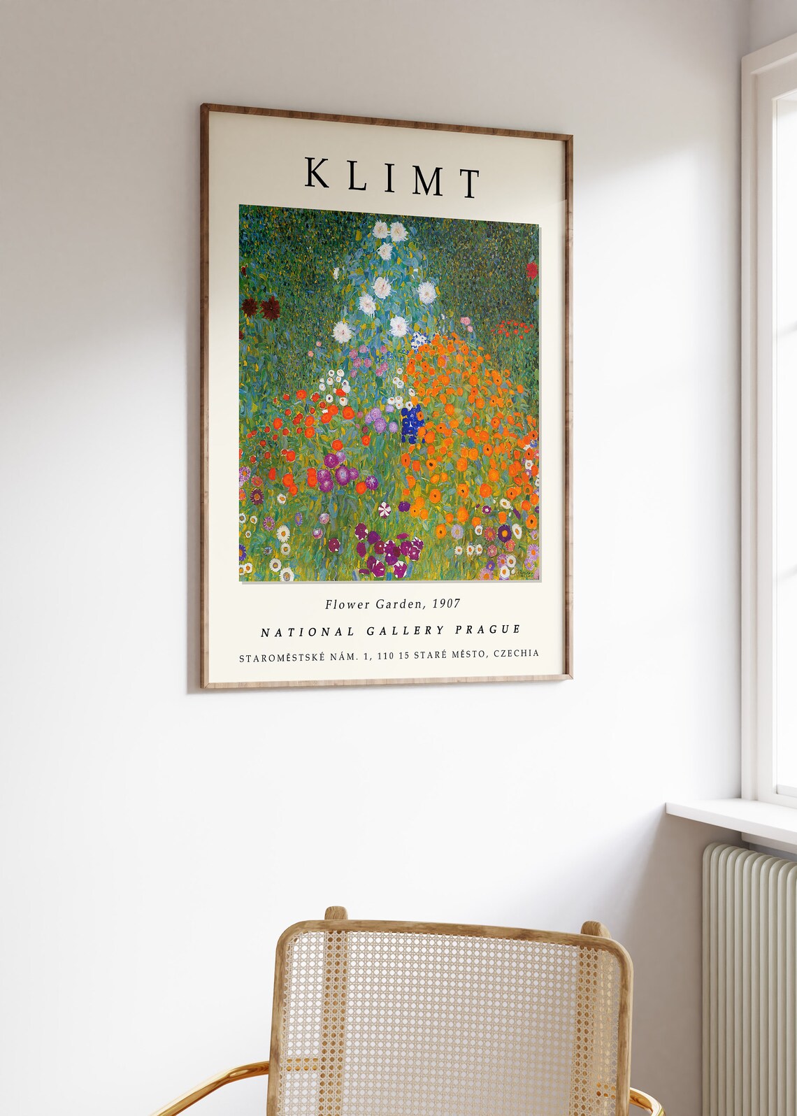 Gustav Klimt Flower Garden 1907 National Gallery Prague Poster - Image 3