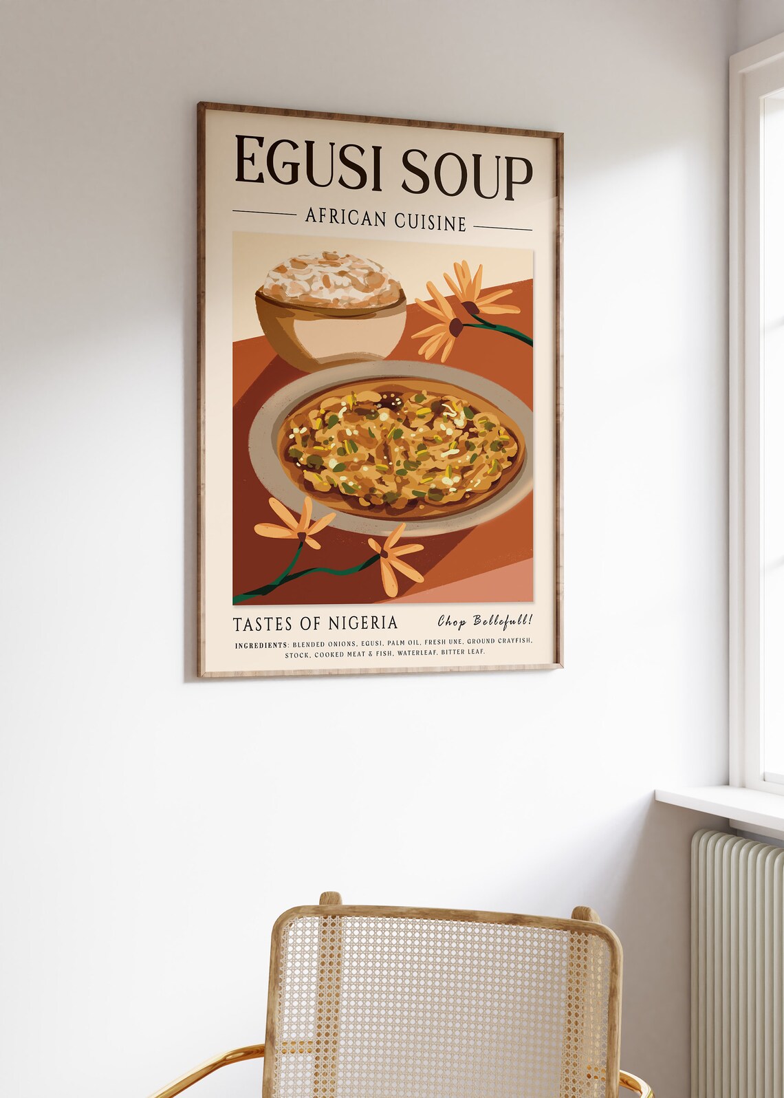 Egusi Soup Poster, Nigerian Food Kitchen Art - Image 3