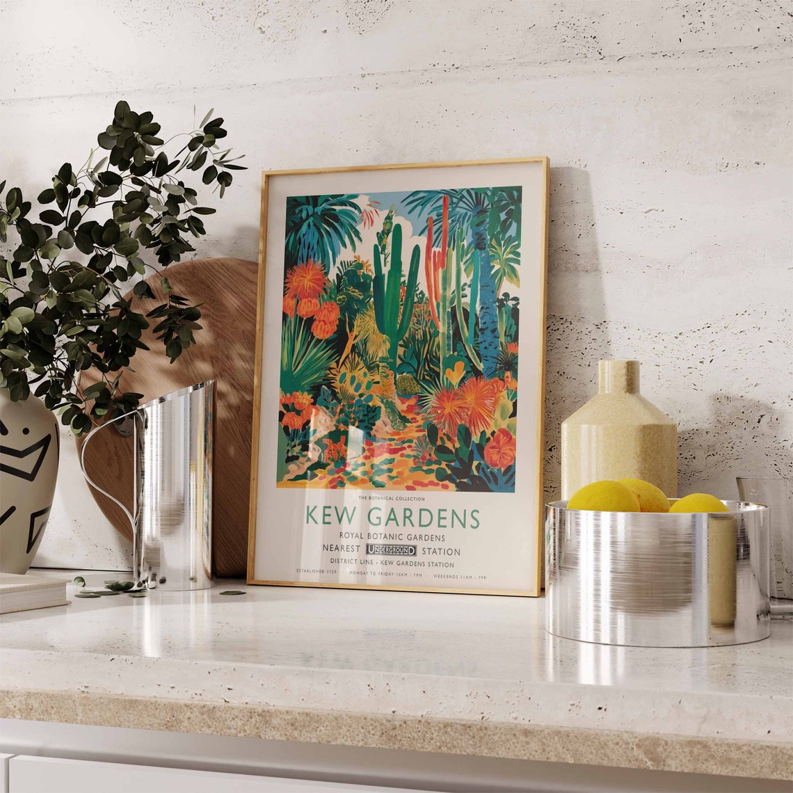 Kew Gardens Tropical Cactus The Botanical Collection Art Poster - Image 3