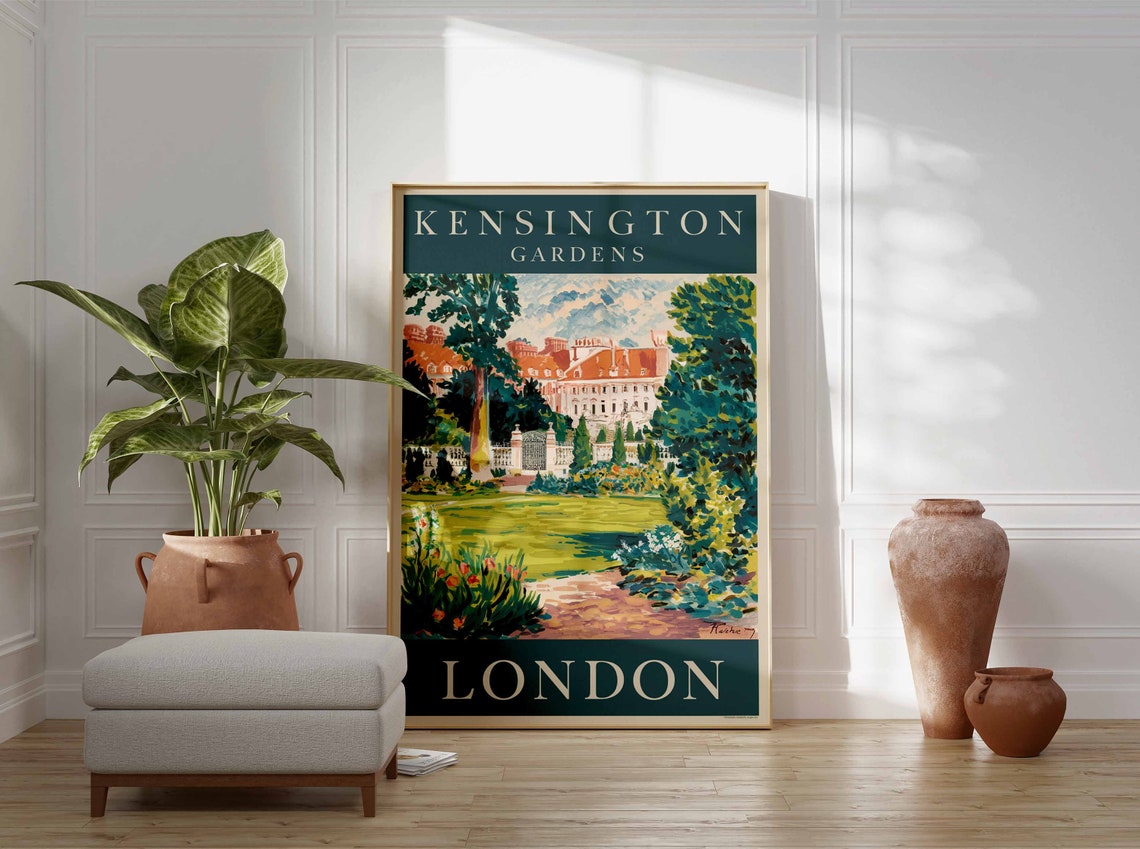 Kensington Gardens Poster Botanical Print William Morris Print London Art London Poster London Travel Print Vintage Decor Retro Print - Image 3