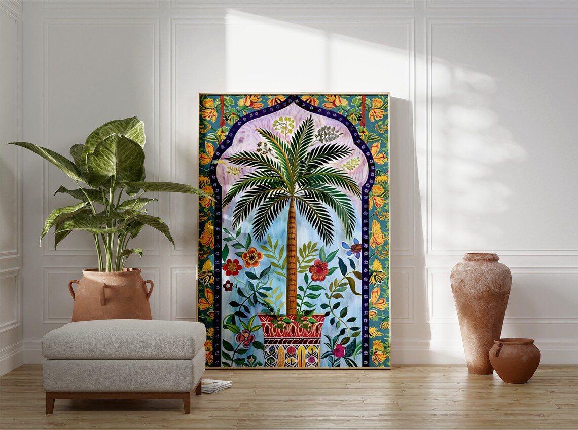 Islamic Floral Art Poster, Traditional Islamic Print - Image 3