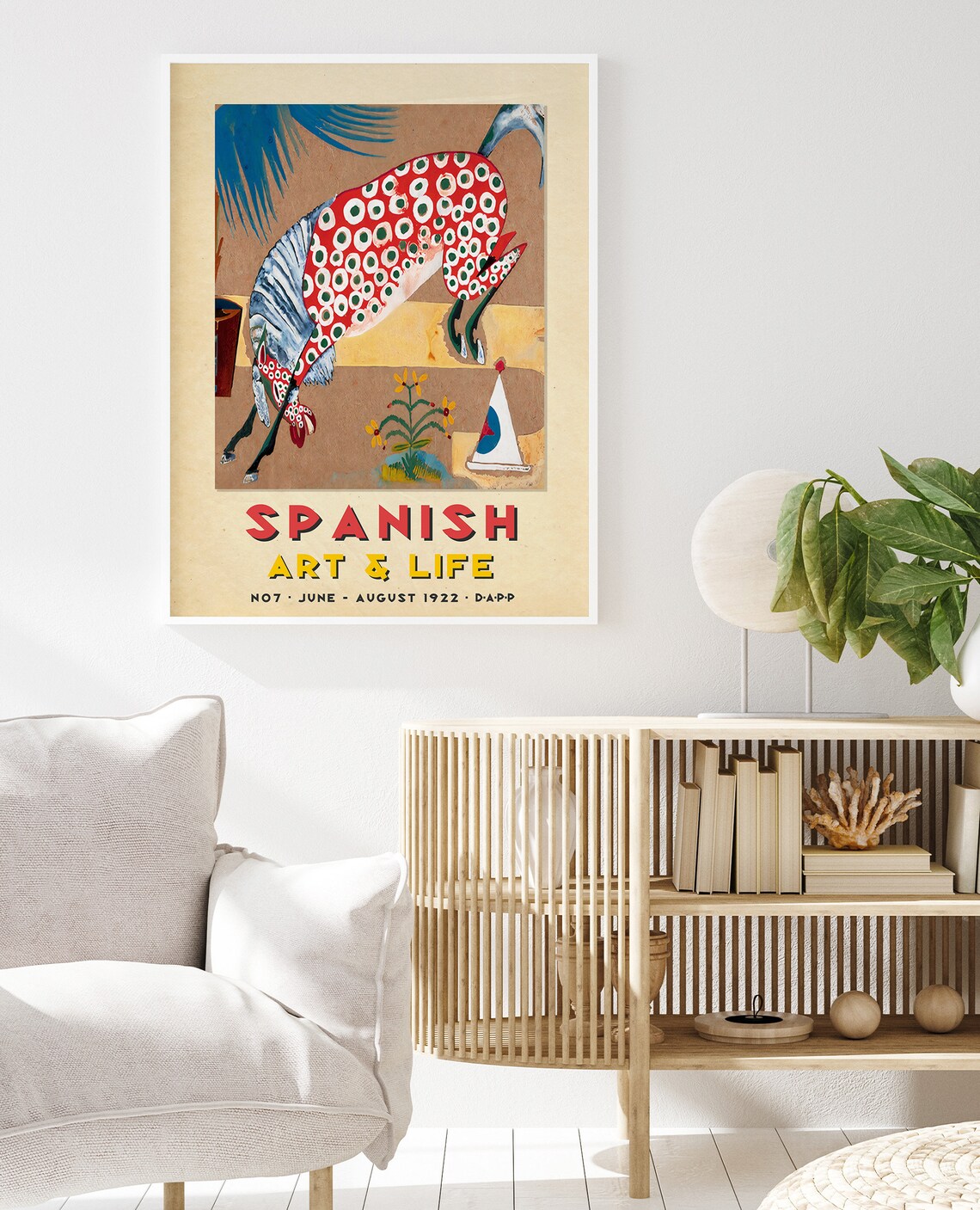 Spanish Exhibition Vintage Travel Poster, Floral Print - Image 2