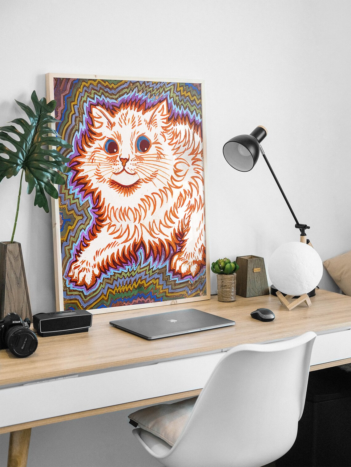 Louis Wain Cat Art Print, Psychedelic Style - Image 2
